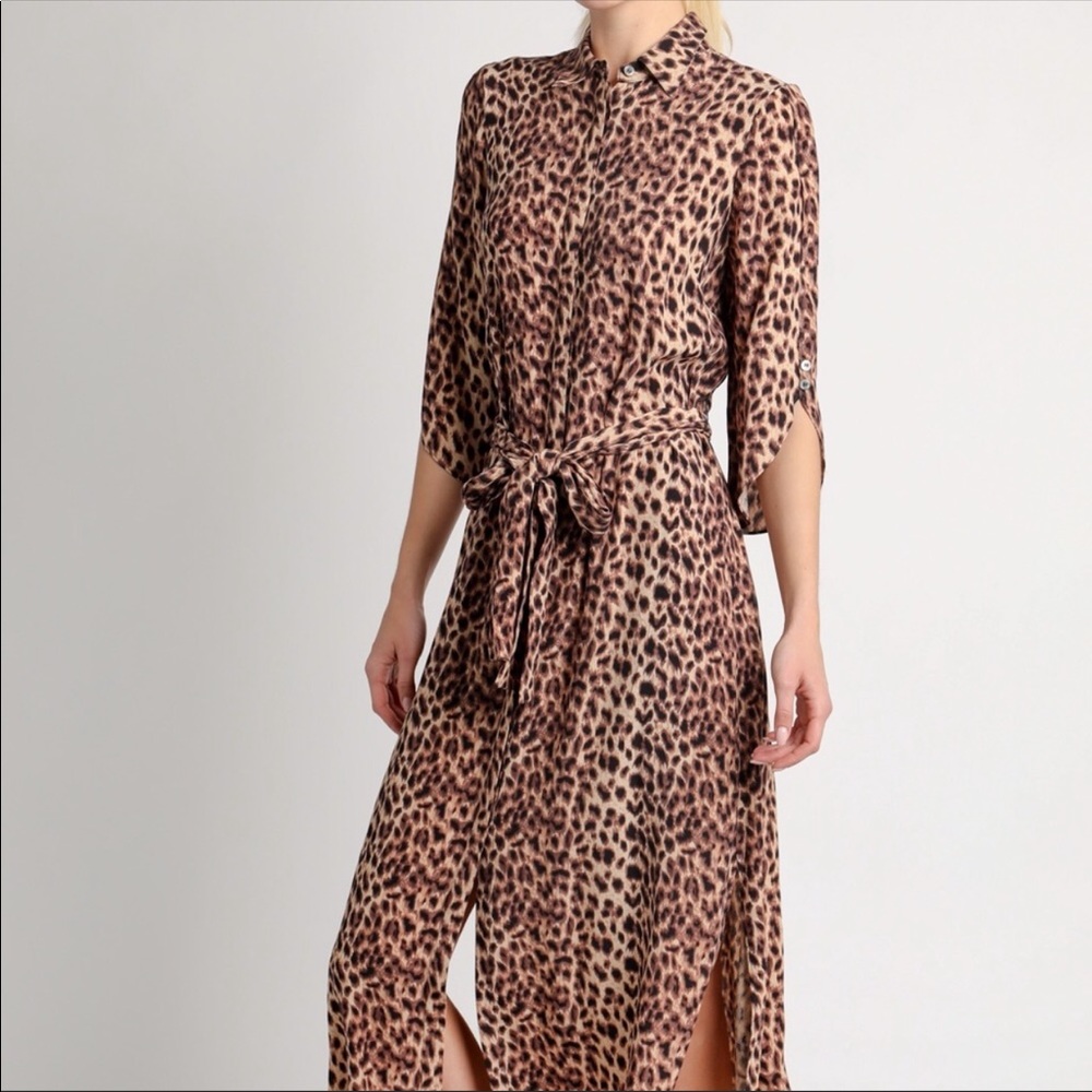 Current Air leopard cheetah animal print dress